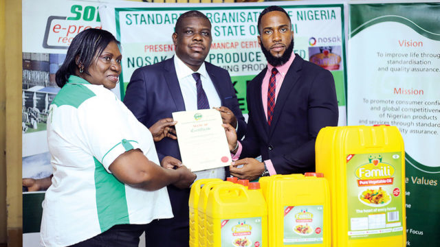 Nosak vegetable oil gets MANCAP award     – 