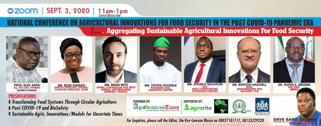 COVID-19: Netherlands, NABDA, Agrorite Partner Agrobusiness Times For Food Security Conference
