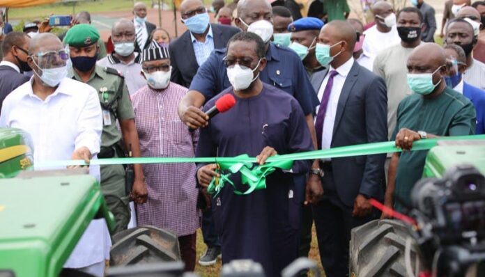 Okowa inaugurates 20 Tractors to drive agricultural productivity