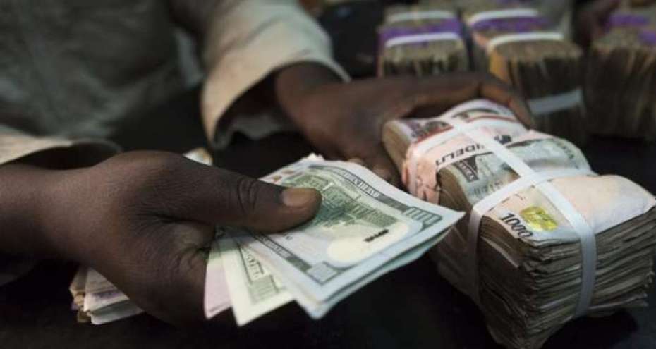 Naira falls at official market